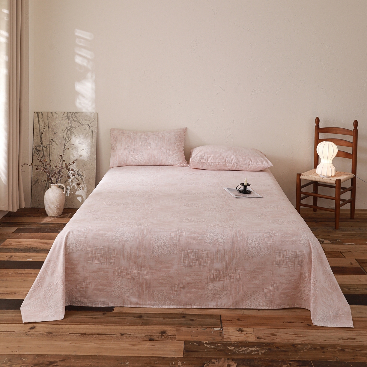 91家纺网 家纺一手货源 找家纺 小叮当家纺仓储工厂店 (买家秀 爆款花型 不断货)2025新款良品磨毛单床单床单单件 雾影粉