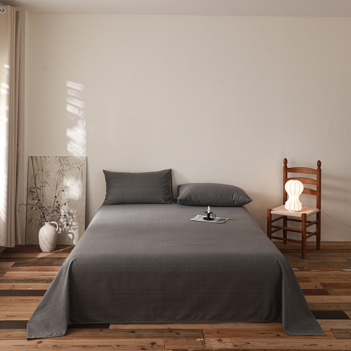 91家纺网 家纺一手货源 找家纺 小叮当家纺仓储工厂店 (买家秀 爆款花型 不断货)2025新款良品磨毛单床单床单单件 玄夜灰