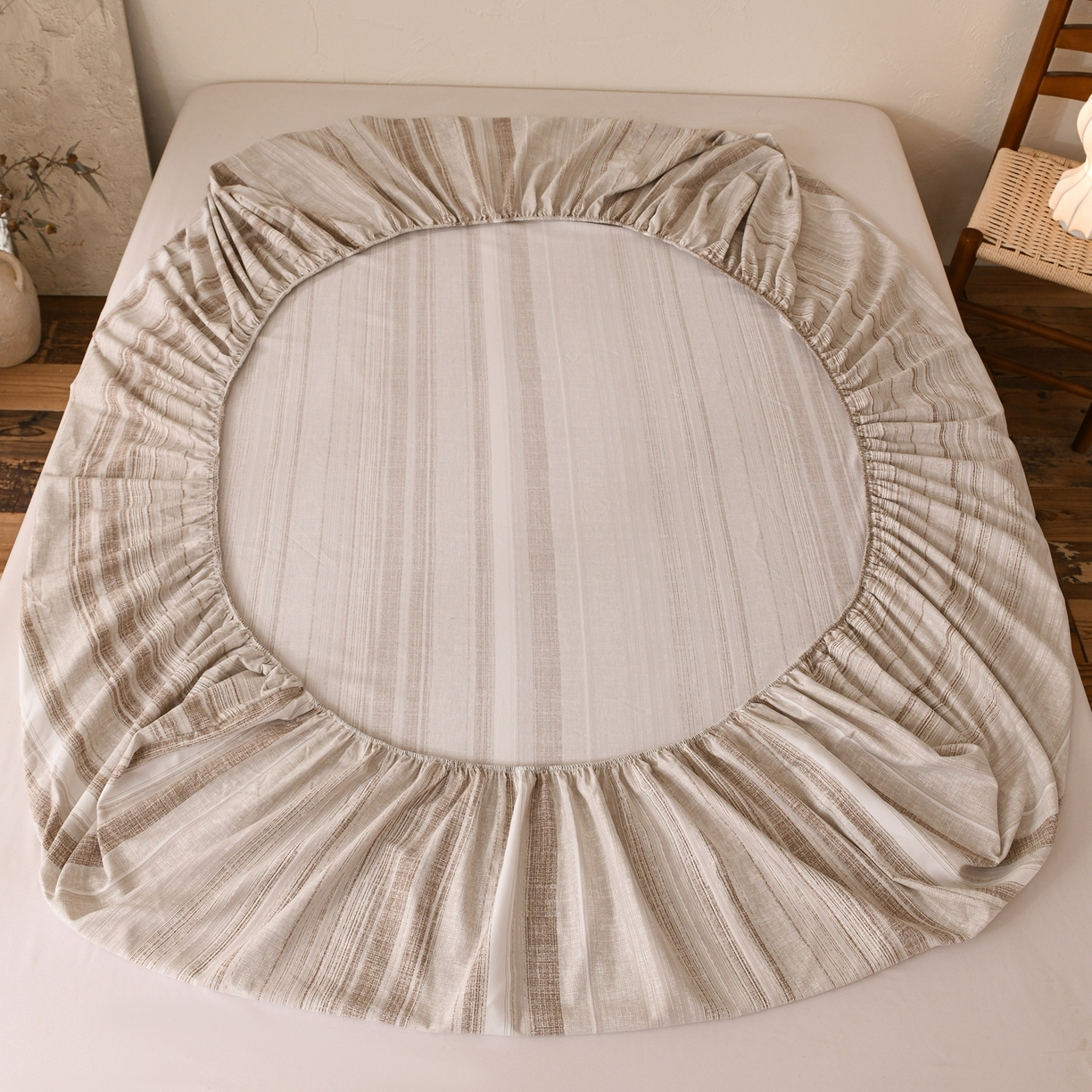 91家纺网 家纺一手货源 找家纺 小叮当家纺仓储工厂店 (买家秀 爆款花型 不断货)2025新款良品磨毛单床笠床笠单件 流沙灰