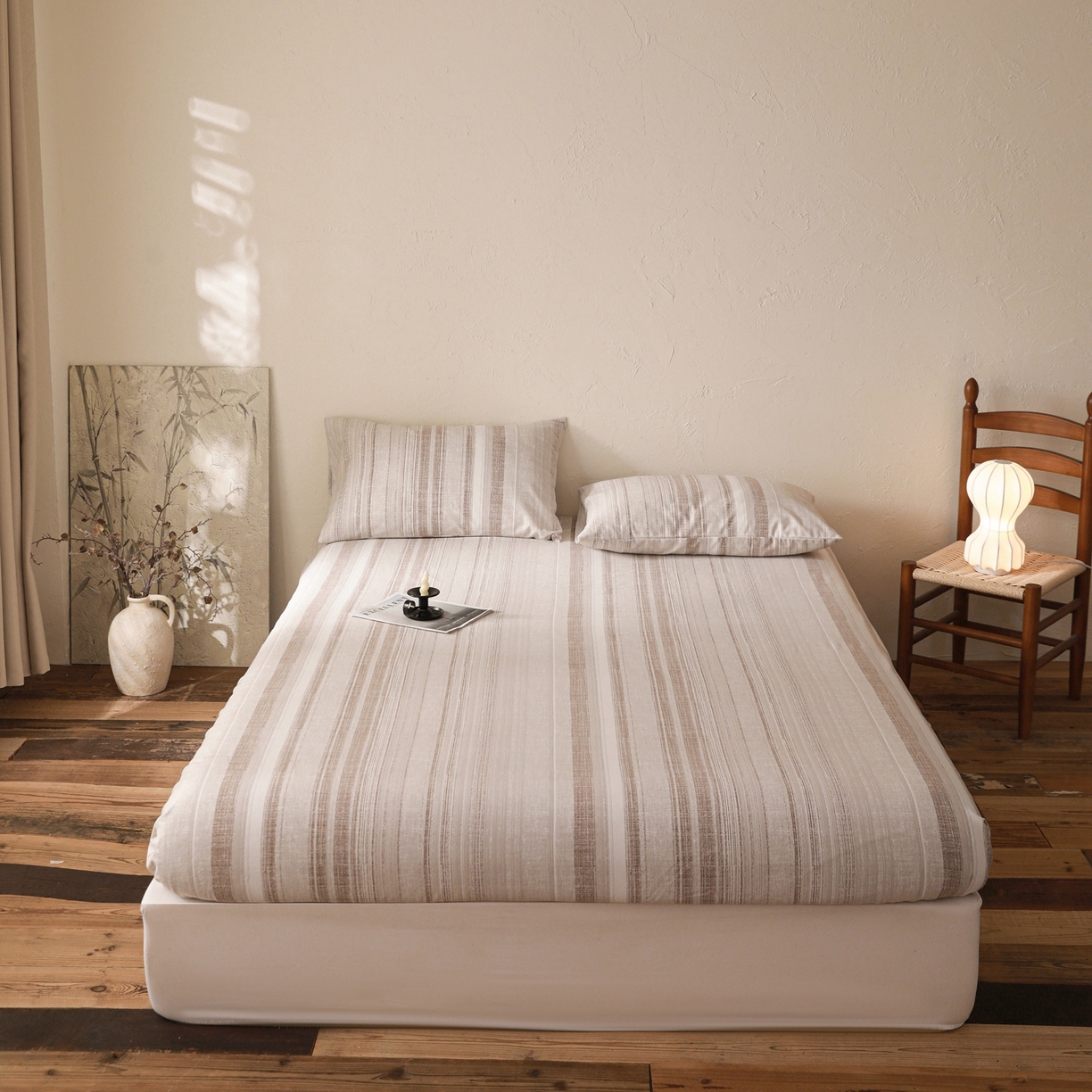 91家纺网 家纺一手货源 找家纺 小叮当家纺仓储工厂店 (买家秀 爆款花型 不断货)2025新款良品磨毛单床笠床笠单件 流沙灰