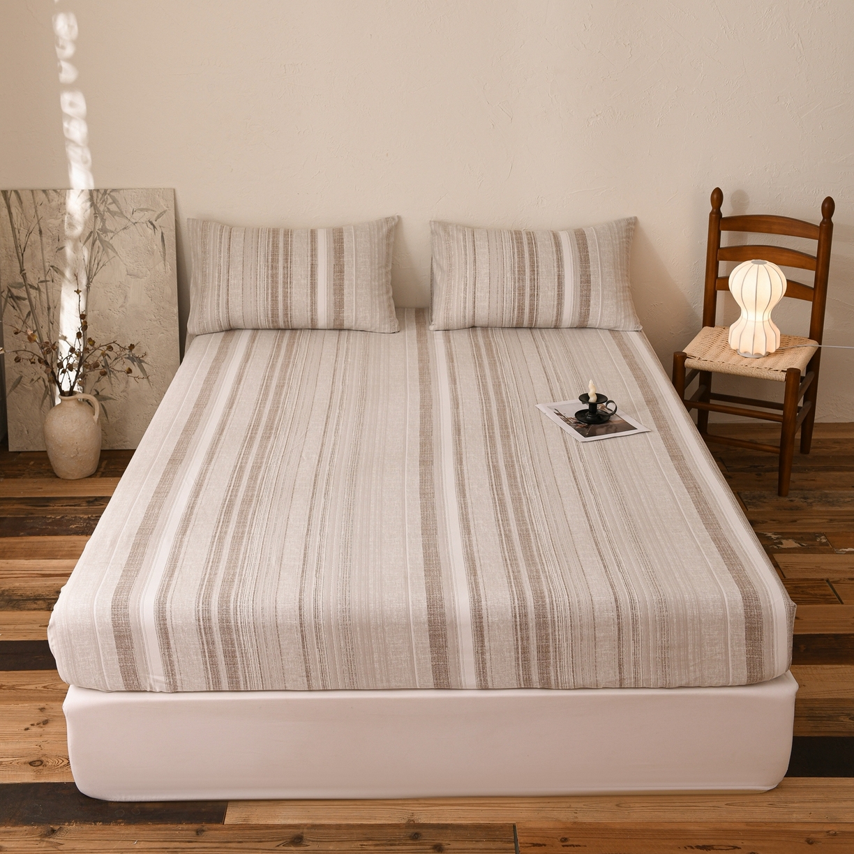 91家纺网 家纺一手货源 找家纺 小叮当家纺仓储工厂店 (买家秀 爆款花型 不断货)2025新款良品磨毛单床笠床笠单件 流沙灰