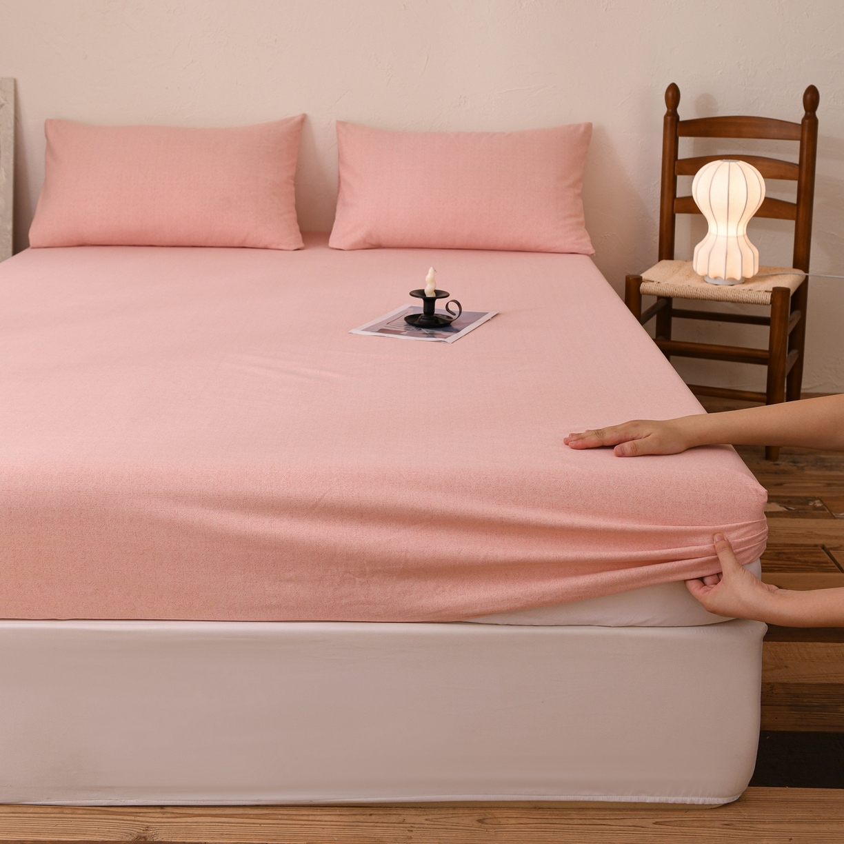 91家纺网 家纺一手货源 找家纺 小叮当家纺仓储工厂店 (买家秀 爆款花型 不断货)2025新款良品磨毛单床笠床笠单件 肌理粉