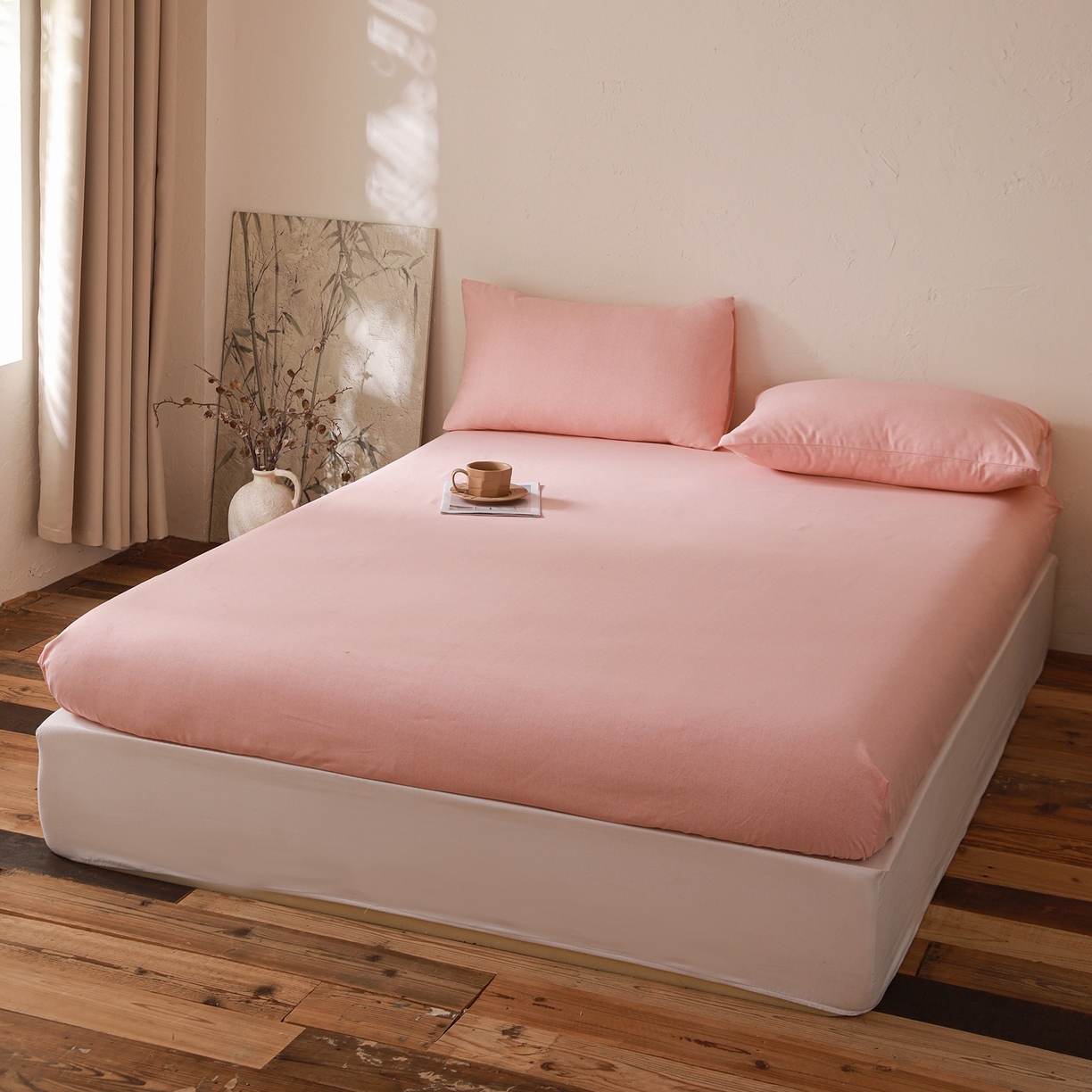 91家纺网 家纺一手货源 找家纺 小叮当家纺仓储工厂店 (买家秀 爆款花型 不断货)2025新款良品磨毛单床笠床笠单件 肌理粉