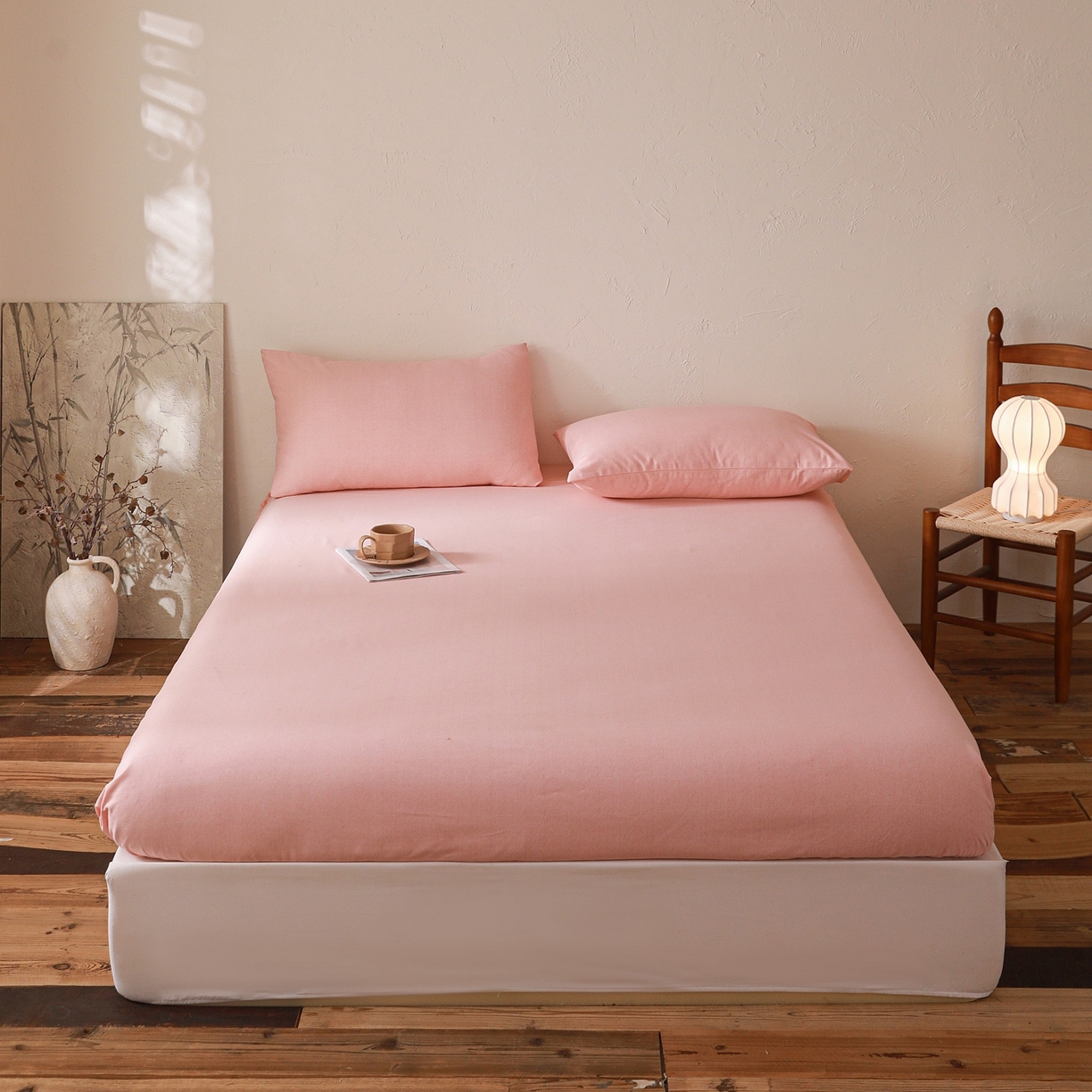 91家纺网 家纺一手货源 找家纺 小叮当家纺仓储工厂店 (买家秀 爆款花型 不断货)2025新款良品磨毛单床笠床笠单件 肌理粉