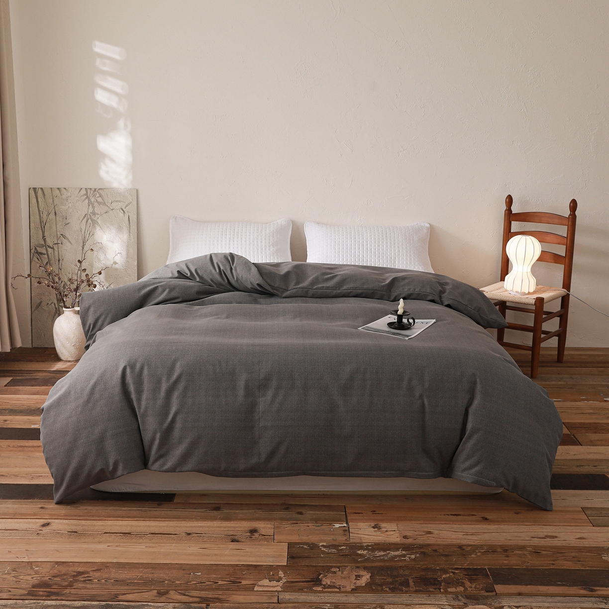 91家纺网 家纺一手货源 找家纺 小叮当家纺仓储工厂店 (买家秀 爆款花型 不断货)2025新款良品磨毛单被套被套单件 玄夜灰