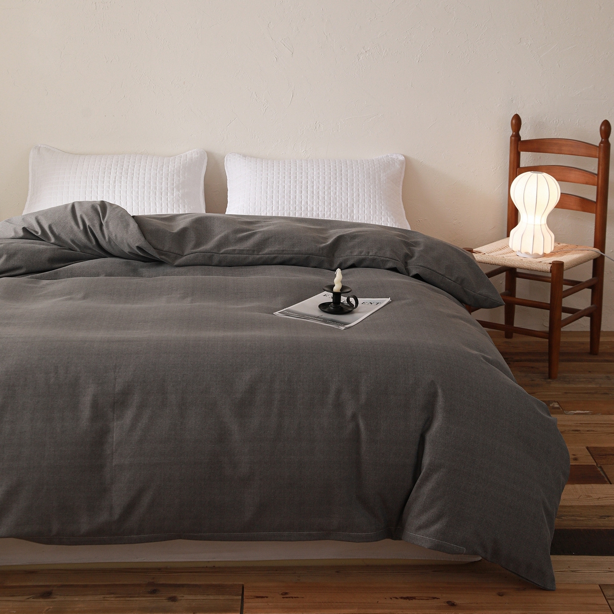 91家纺网 家纺一手货源 找家纺 小叮当家纺仓储工厂店 (买家秀 爆款花型 不断货)2025新款良品磨毛单被套被套单件 玄夜灰