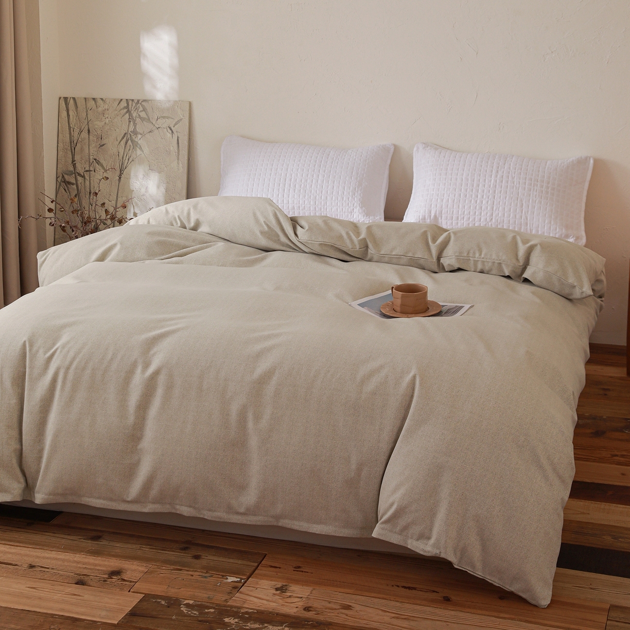 91家纺网 家纺一手货源 找家纺 小叮当家纺仓储工厂店 (买家秀 爆款花型 不断货)2025新款良品磨毛单被套被套单件 肌理灰