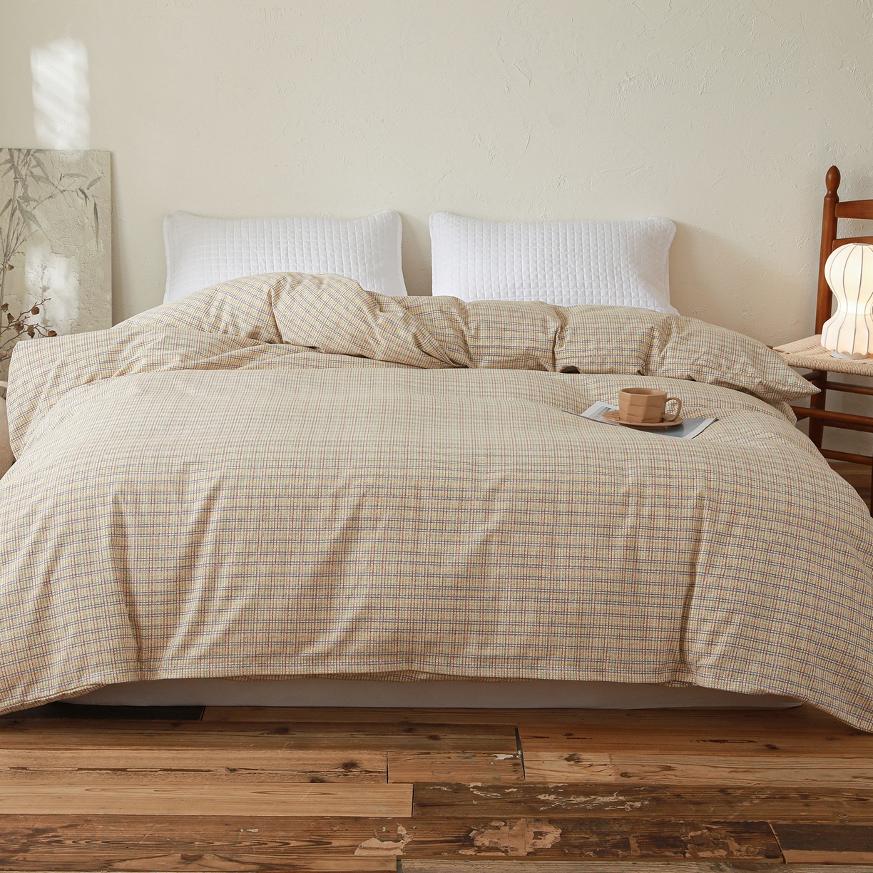 91家纺网 家纺一手货源 找家纺 小叮当家纺仓储工厂店 (买家秀 爆款花型 不断货)2025新款良品磨毛单被套被套单件 律动格