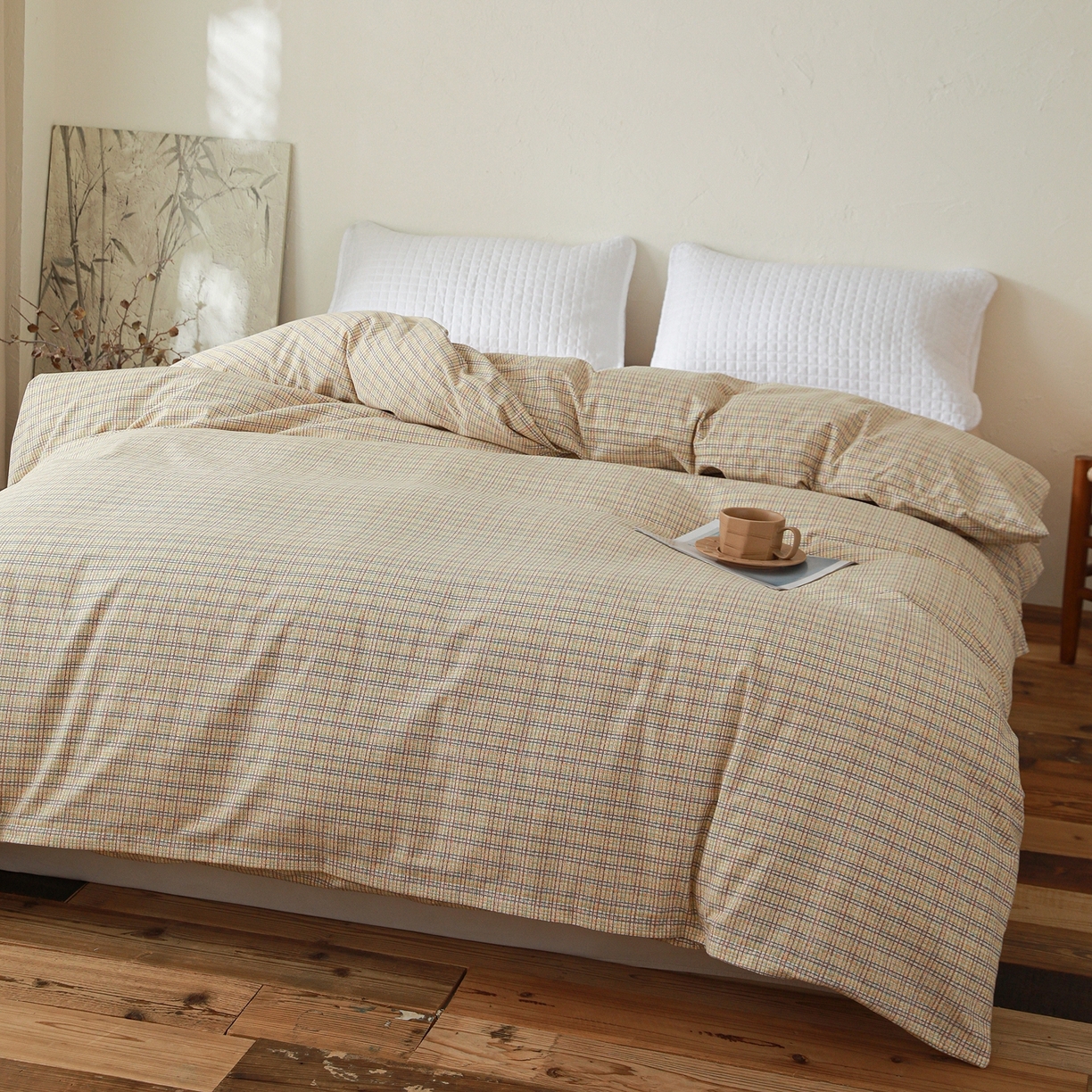 91家纺网 家纺一手货源 找家纺 小叮当家纺仓储工厂店 (买家秀 爆款花型 不断货)2025新款良品磨毛单被套被套单件 律动格