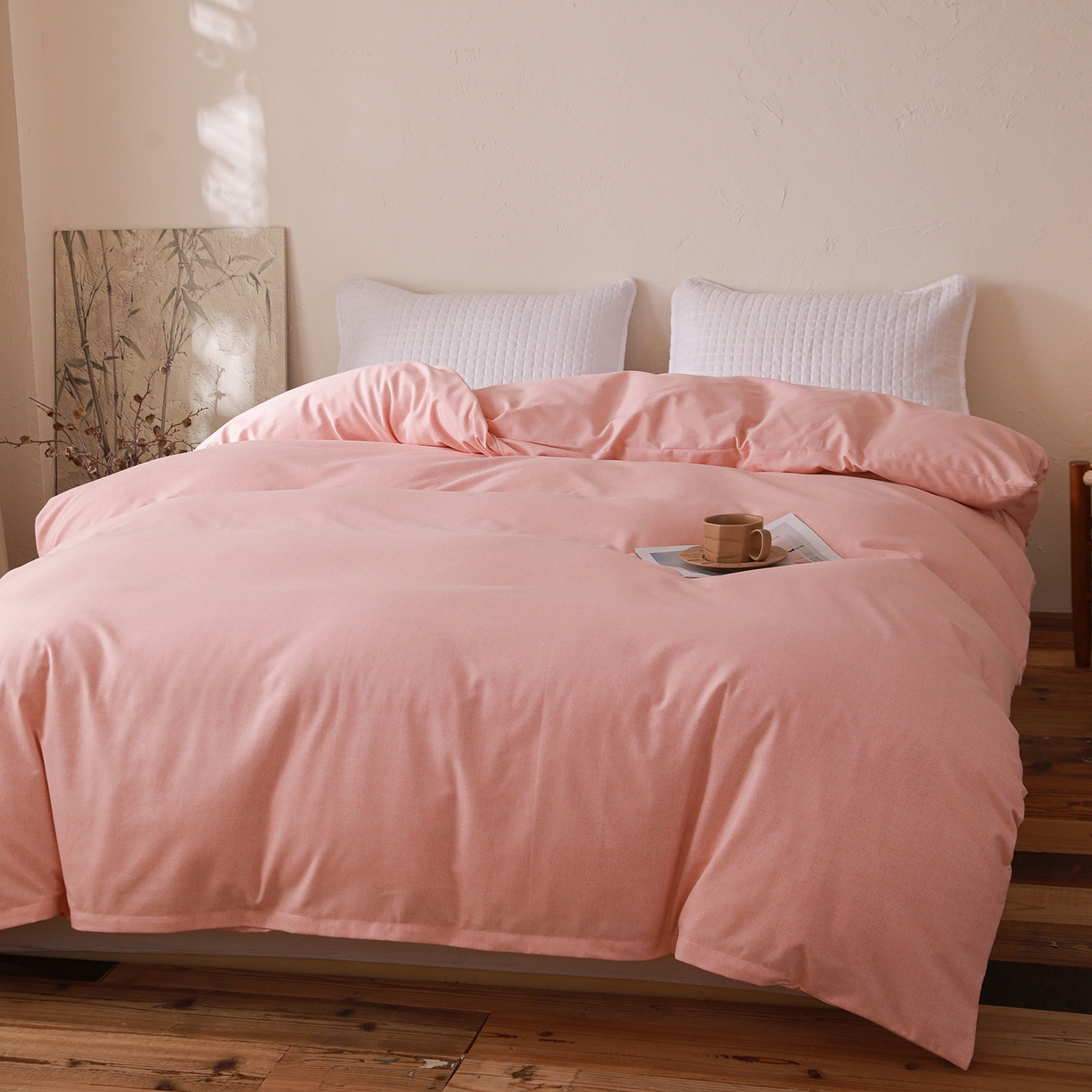 91家纺网 家纺一手货源 找家纺 小叮当家纺仓储工厂店 (买家秀 爆款花型 不断货)2025新款良品磨毛单被套被套单件 肌理粉