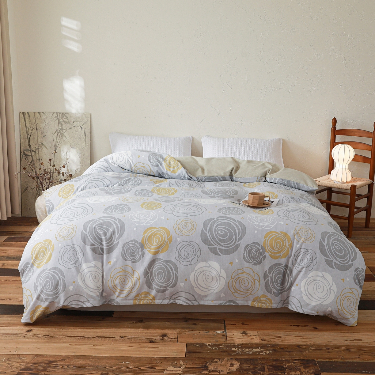 91家纺网 家纺一手货源 找家纺 小叮当家纺仓储工厂店 (买家秀 爆款花型 不断货)2025新款良品磨毛单被套被套单件 花韵