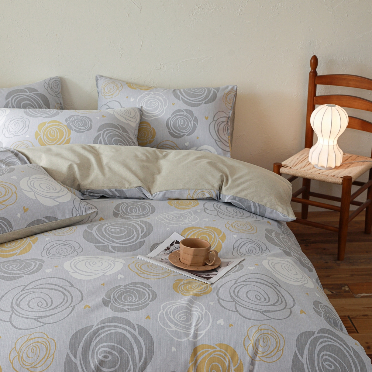 91家纺网 家纺一手货源 找家纺 小叮当家纺仓储工厂店 (买家秀 爆款花型 不断货)2025秋冬新款亲肤舒适良品磨毛四件套 花韵