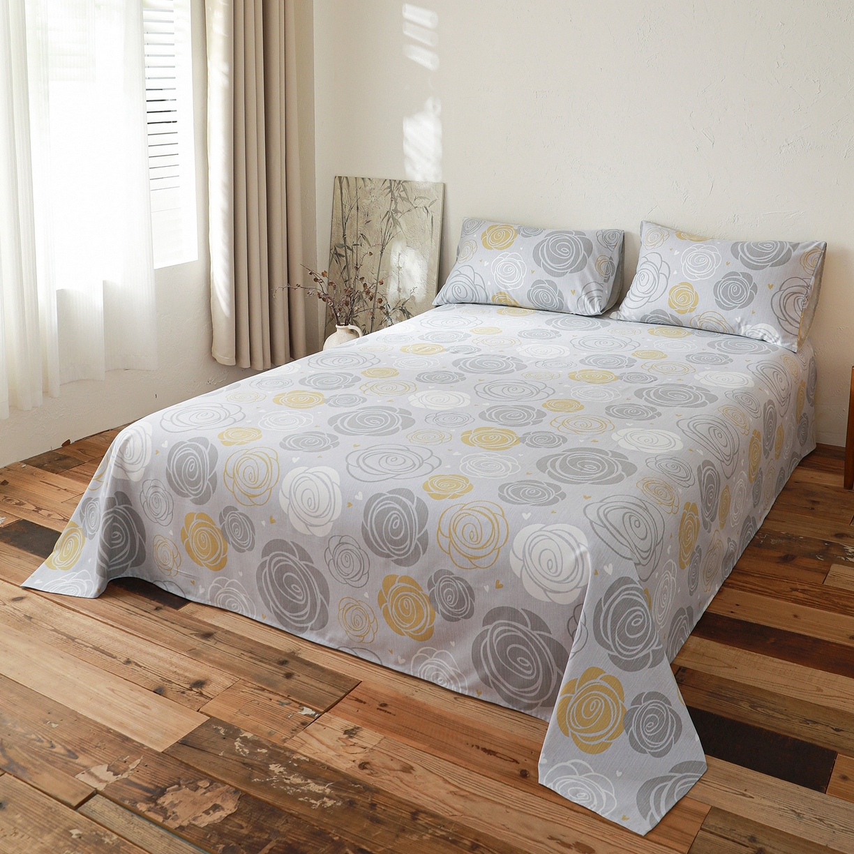 91家纺网 家纺一手货源 找家纺 小叮当家纺仓储工厂店 (买家秀 爆款花型 不断货)2025秋冬新款亲肤舒适良品磨毛四件套 花韵