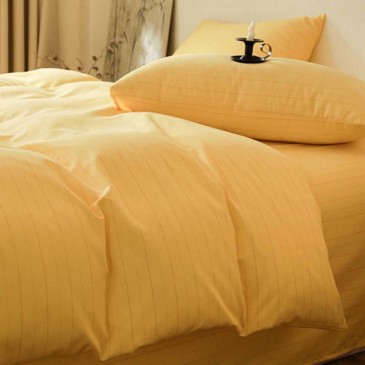 91家纺网 家纺一手货源 找家纺 小叮当家纺仓储工厂店 (买家秀 爆款花型 不断货)2025秋冬新款亲肤舒适良品磨毛四件套 织梦黄