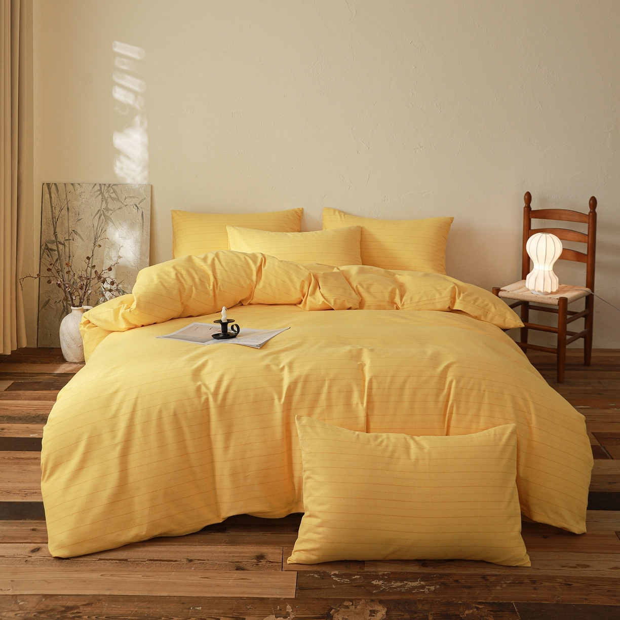 91家纺网 家纺一手货源 找家纺 小叮当家纺仓储工厂店 (买家秀 爆款花型 不断货)2025秋冬新款亲肤舒适良品磨毛四件套 织梦黄