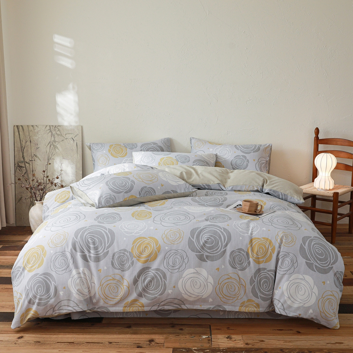 91家纺网 家纺一手货源 找家纺 小叮当家纺仓储工厂店 (买家秀 爆款花型 不断货)2025秋冬新款亲肤舒适良品磨毛四件套 花韵