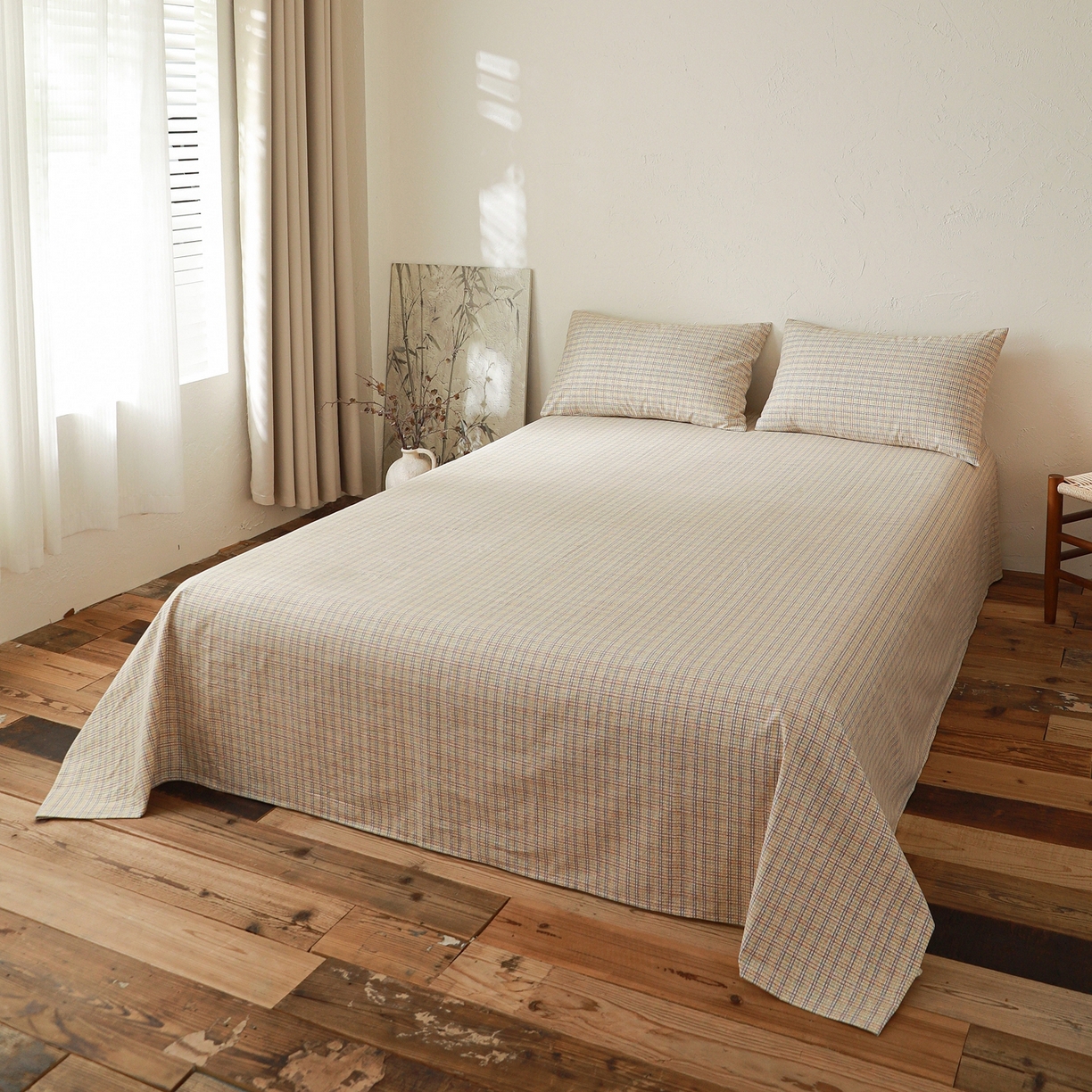 91家纺网 家纺一手货源 找家纺 小叮当家纺仓储工厂店 (买家秀 爆款花型 不断货)2025秋冬新款亲肤舒适良品磨毛四件套 律动格