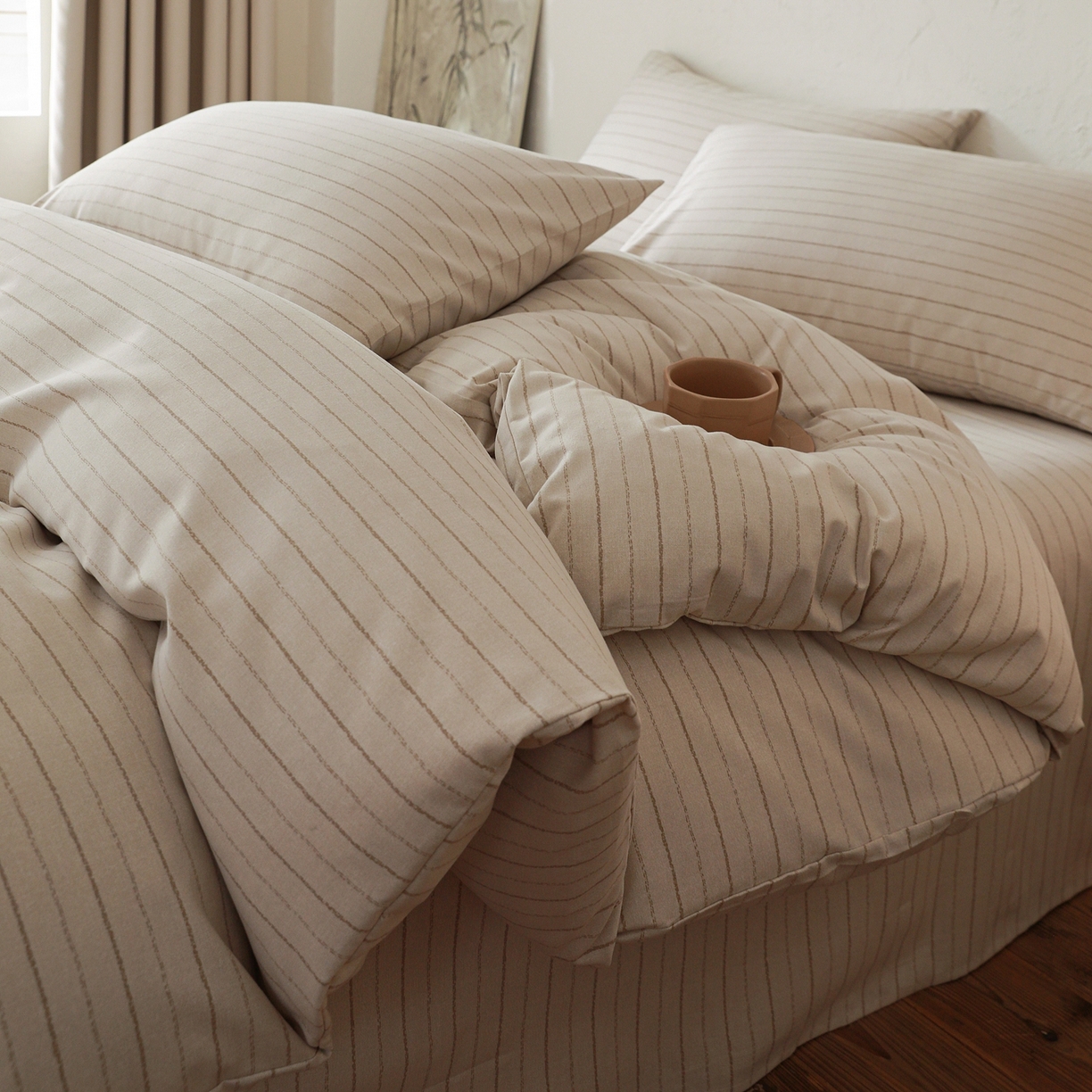 91家纺网 家纺一手货源 找家纺 小叮当家纺仓储工厂店 (买家秀 爆款花型 不断货)2025秋冬新款亲肤舒适良品磨毛四件套 织梦灰