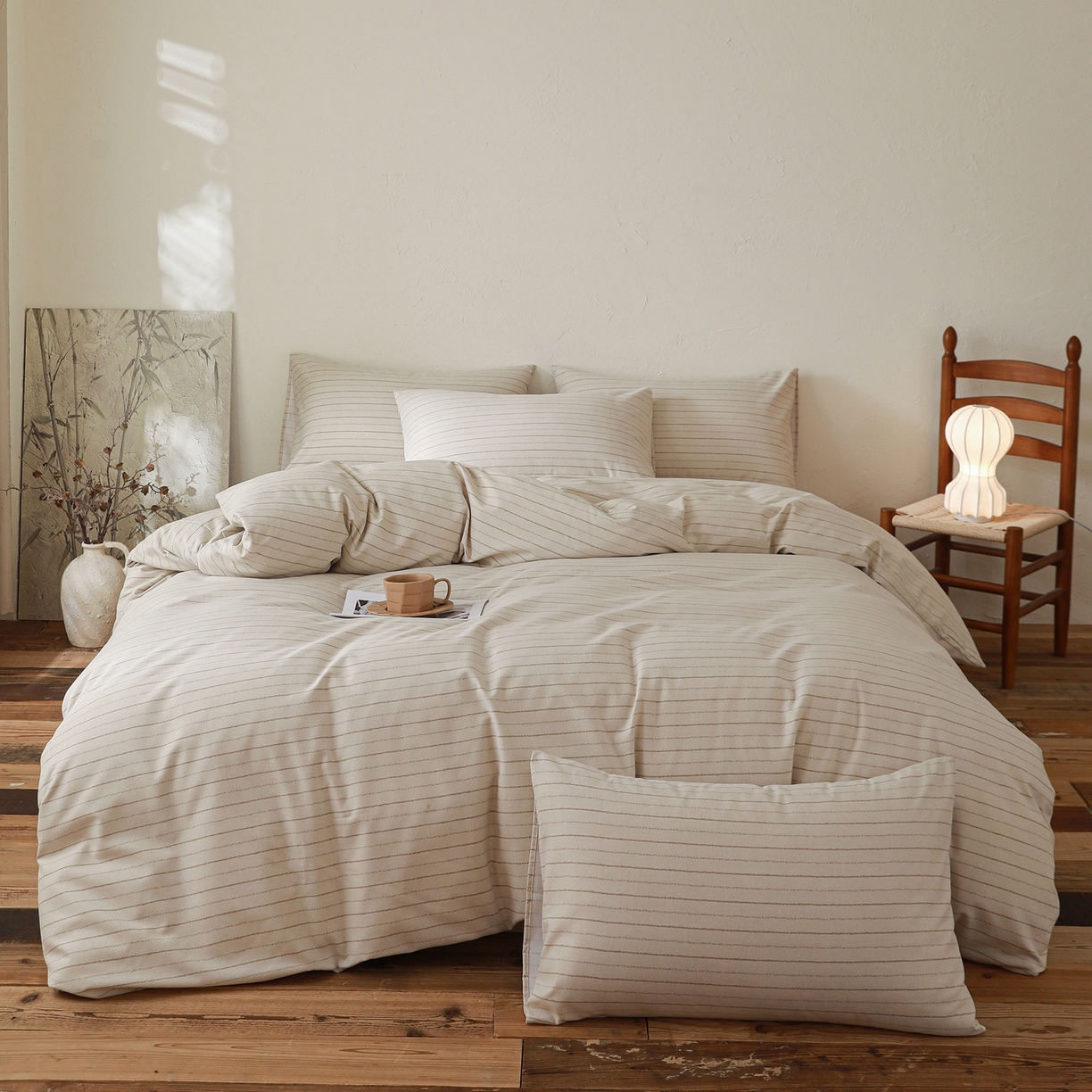 91家纺网 家纺一手货源 找家纺 小叮当家纺仓储工厂店 (买家秀 爆款花型 不断货)2025秋冬新款亲肤舒适良品磨毛四件套 织梦灰