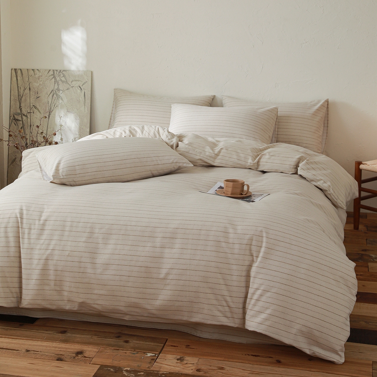 91家纺网 家纺一手货源 找家纺 小叮当家纺仓储工厂店 (买家秀 爆款花型 不断货)2025秋冬新款亲肤舒适良品磨毛四件套 织梦灰