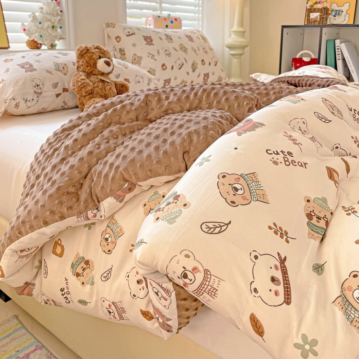 91家纺网 家纺一手货源 找家纺 （总）小叮当家纺仓储工厂店 2025新款A类母婴级宝宝被子牛奶丝针织棉豆豆被豆豆被子儿童婴童大豆被精品买家秀