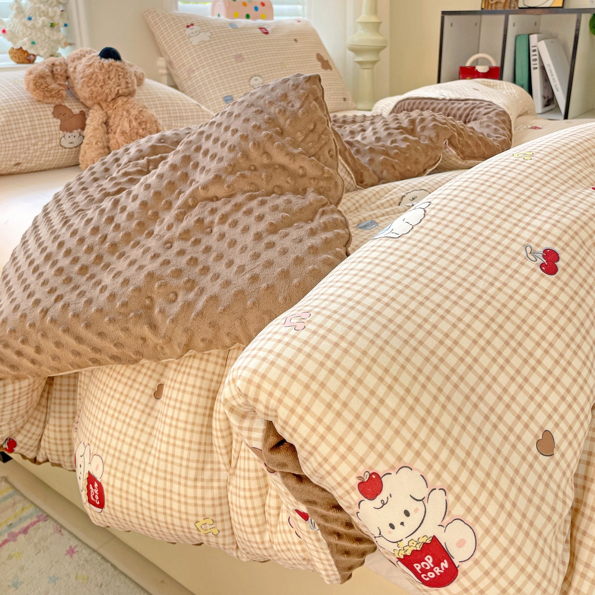 91家纺网 家纺一手货源 找家纺 （总）小叮当家纺仓储工厂店 2025新款A类母婴级宝宝被子牛奶丝针织棉豆豆被豆豆被子儿童婴童大豆被精品买家秀