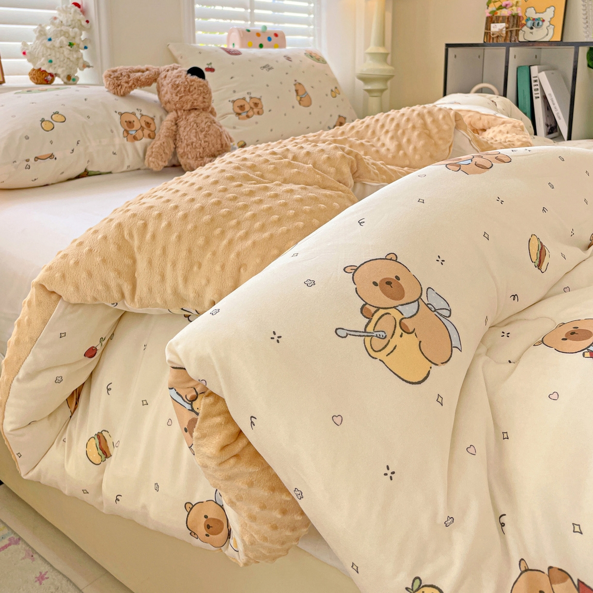 小叮当家纺仓储工厂店 2025新款A类母婴级宝宝被子牛奶丝针织棉豆豆被豆豆被子儿童婴童大豆被精品买家秀 游乐园