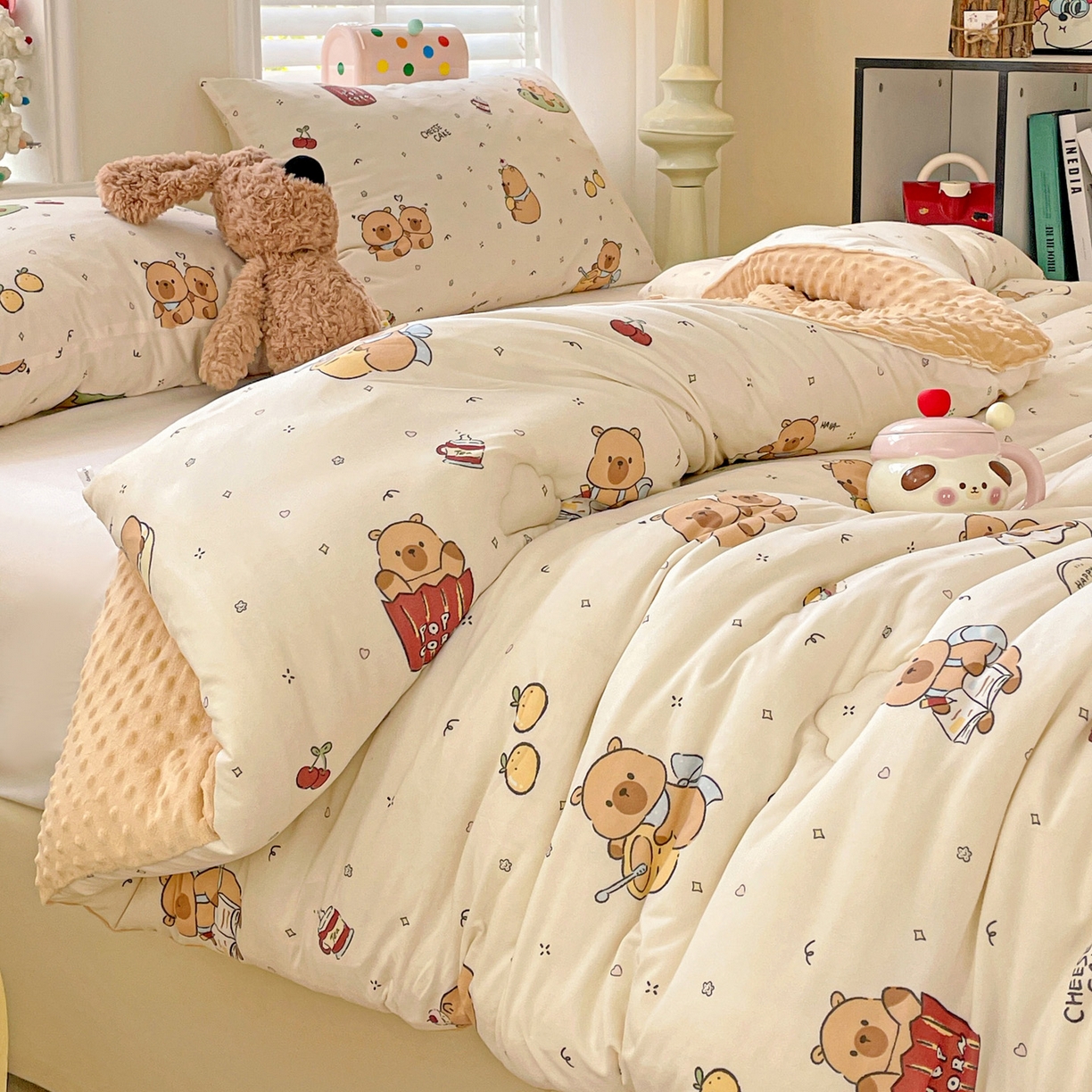 91家纺网 家纺一手货源 找家纺 小叮当家纺仓储工厂店 2025新款A类母婴级宝宝被子牛奶丝针织棉豆豆被豆豆被子儿童婴童大豆被精品买家秀 游乐园