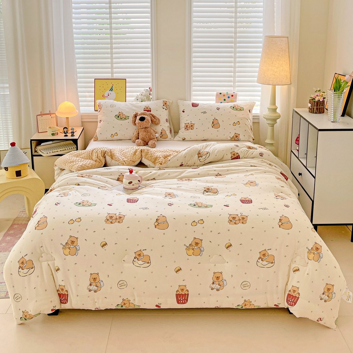 91家纺网 家纺一手货源 找家纺 小叮当家纺仓储工厂店 2025新款A类母婴级宝宝被子牛奶丝针织棉豆豆被豆豆被子儿童婴童大豆被精品买家秀 游乐园