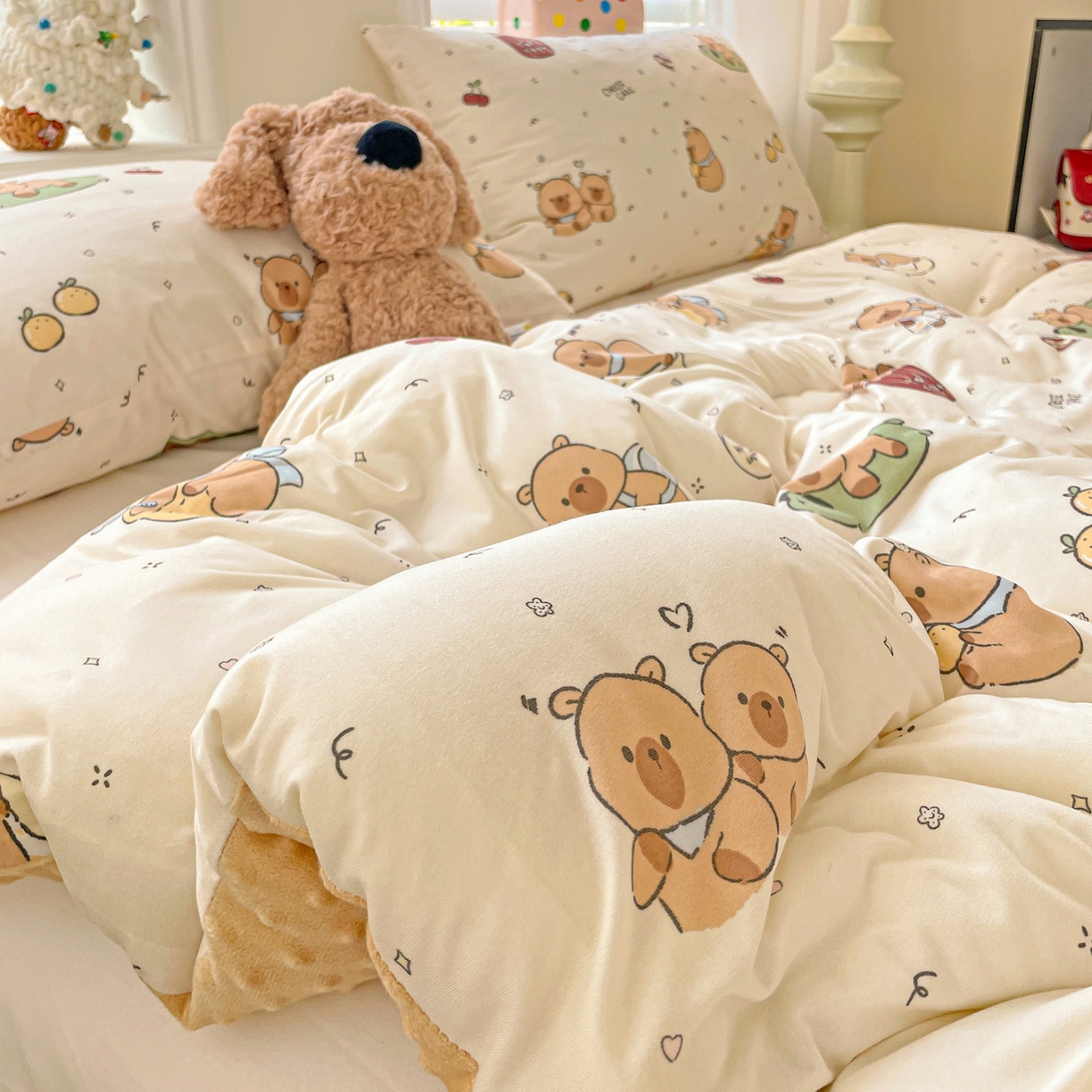 91家纺网 家纺一手货源 找家纺 小叮当家纺仓储工厂店 2025新款A类母婴级宝宝被子牛奶丝针织棉豆豆被豆豆被子儿童婴童大豆被精品买家秀 游乐园