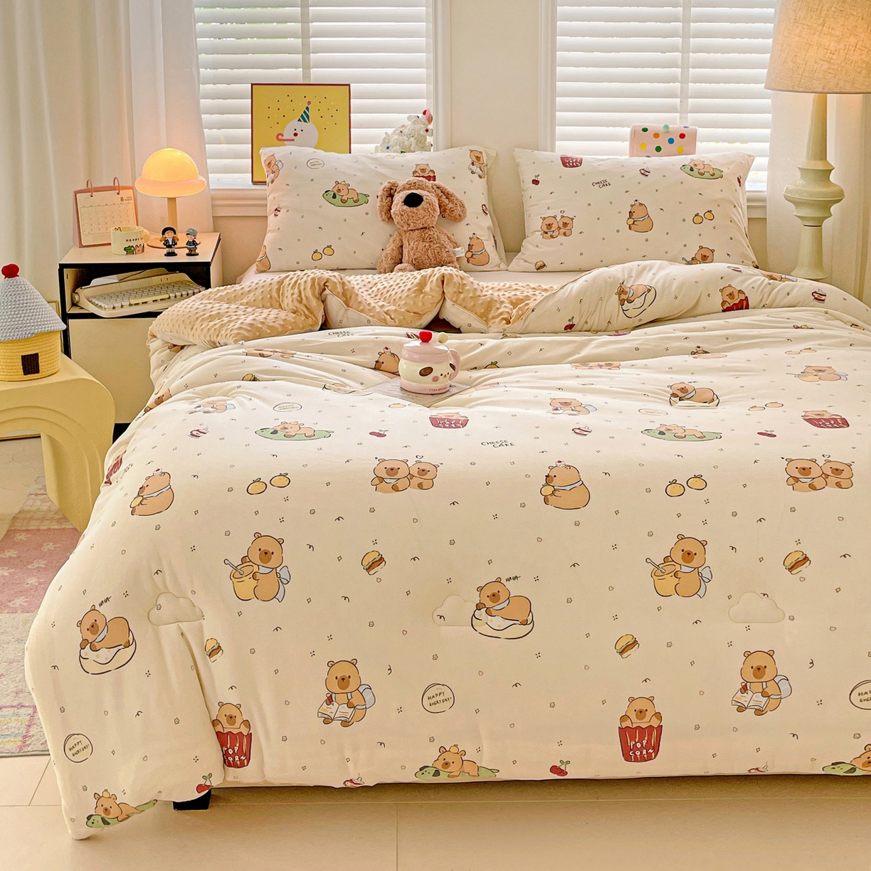 91家纺网 家纺一手货源 找家纺 小叮当家纺仓储工厂店 2025新款A类母婴级宝宝被子牛奶丝针织棉豆豆被豆豆被子儿童婴童大豆被精品买家秀 游乐园