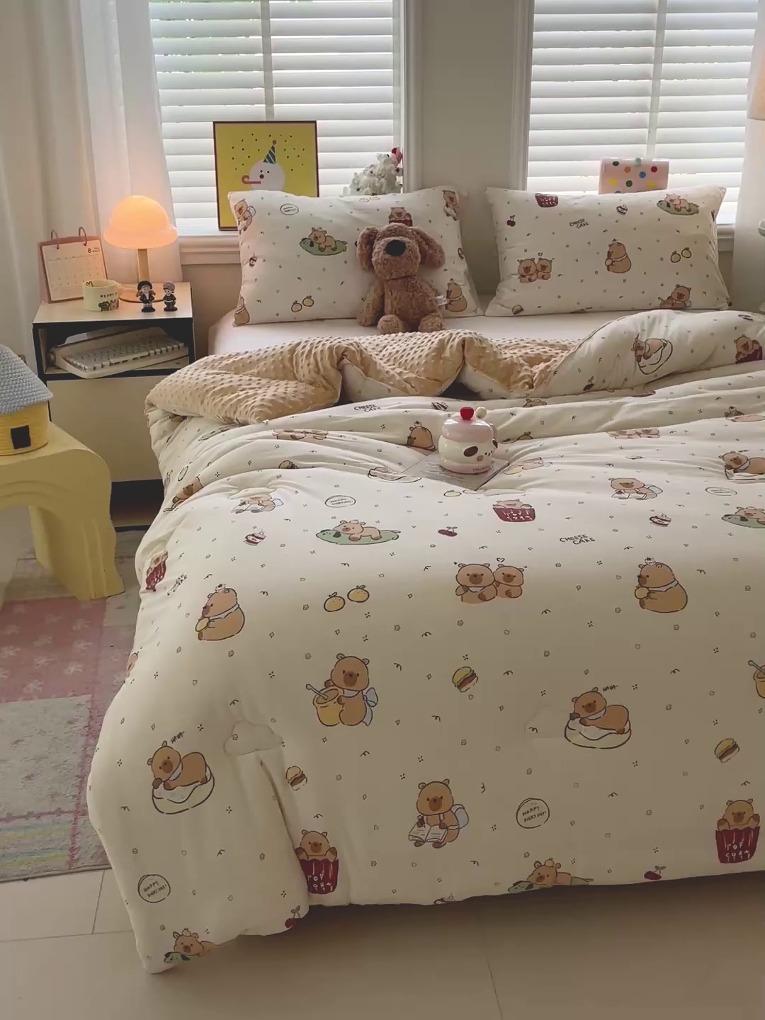 91家纺网 家纺一手货源 找家纺 小叮当家纺仓储工厂店 2025新款A类母婴级宝宝被子牛奶丝针织棉豆豆被豆豆被子儿童婴童大豆被精品买家秀 游乐园