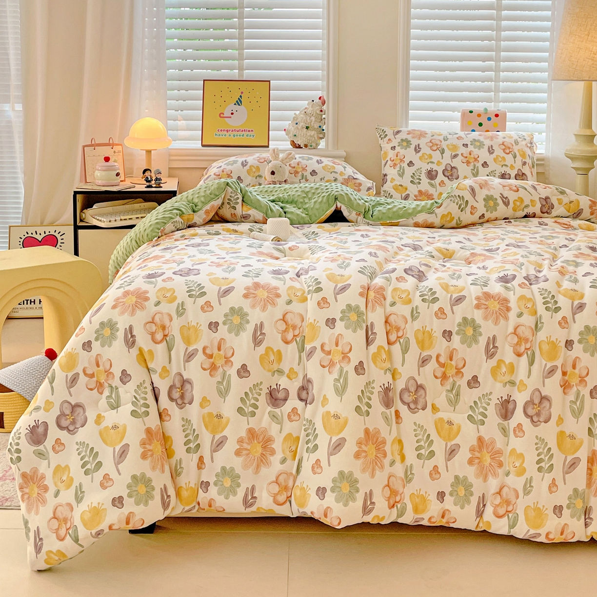 91家纺网 家纺一手货源 找家纺 小叮当家纺仓储工厂店 2025新款A类母婴级宝宝被子牛奶丝针织棉豆豆被豆豆被子儿童婴童大豆被精品买家秀 百花园