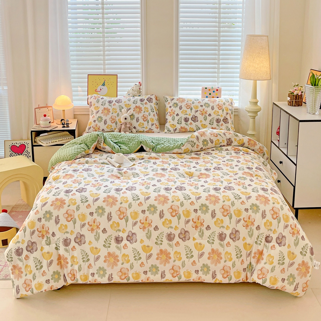 91家纺网 家纺一手货源 找家纺 小叮当家纺仓储工厂店 2025新款A类母婴级宝宝被子牛奶丝针织棉豆豆被豆豆被子儿童婴童大豆被精品买家秀 百花园