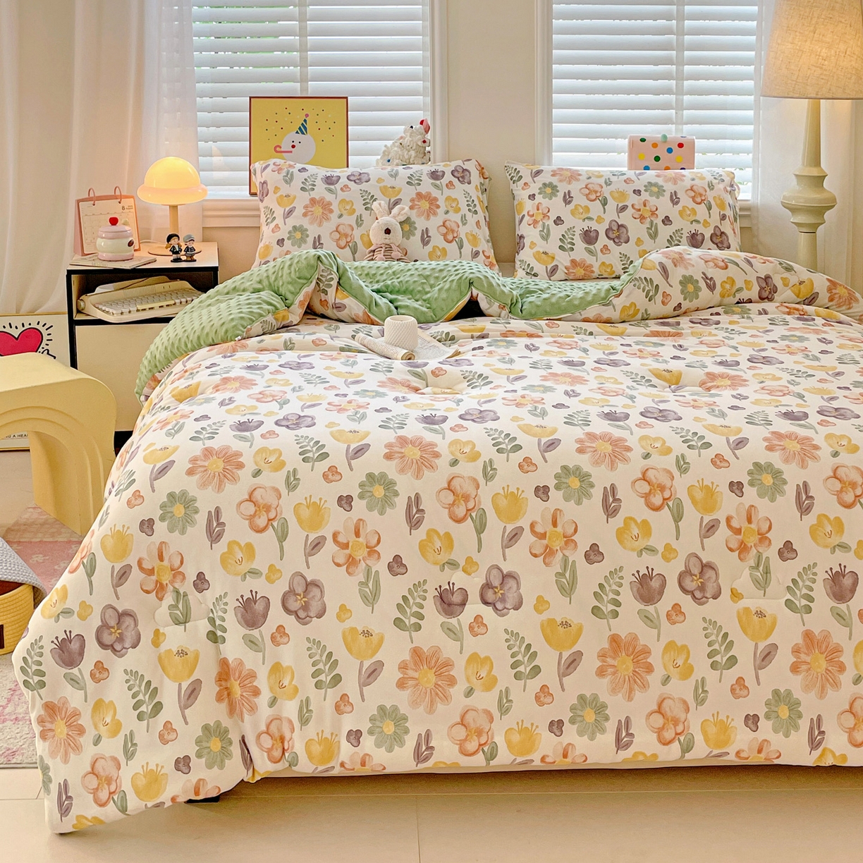 91家纺网 家纺一手货源 找家纺 小叮当家纺仓储工厂店 2025新款A类母婴级宝宝被子牛奶丝针织棉豆豆被豆豆被子儿童婴童大豆被精品买家秀 百花园