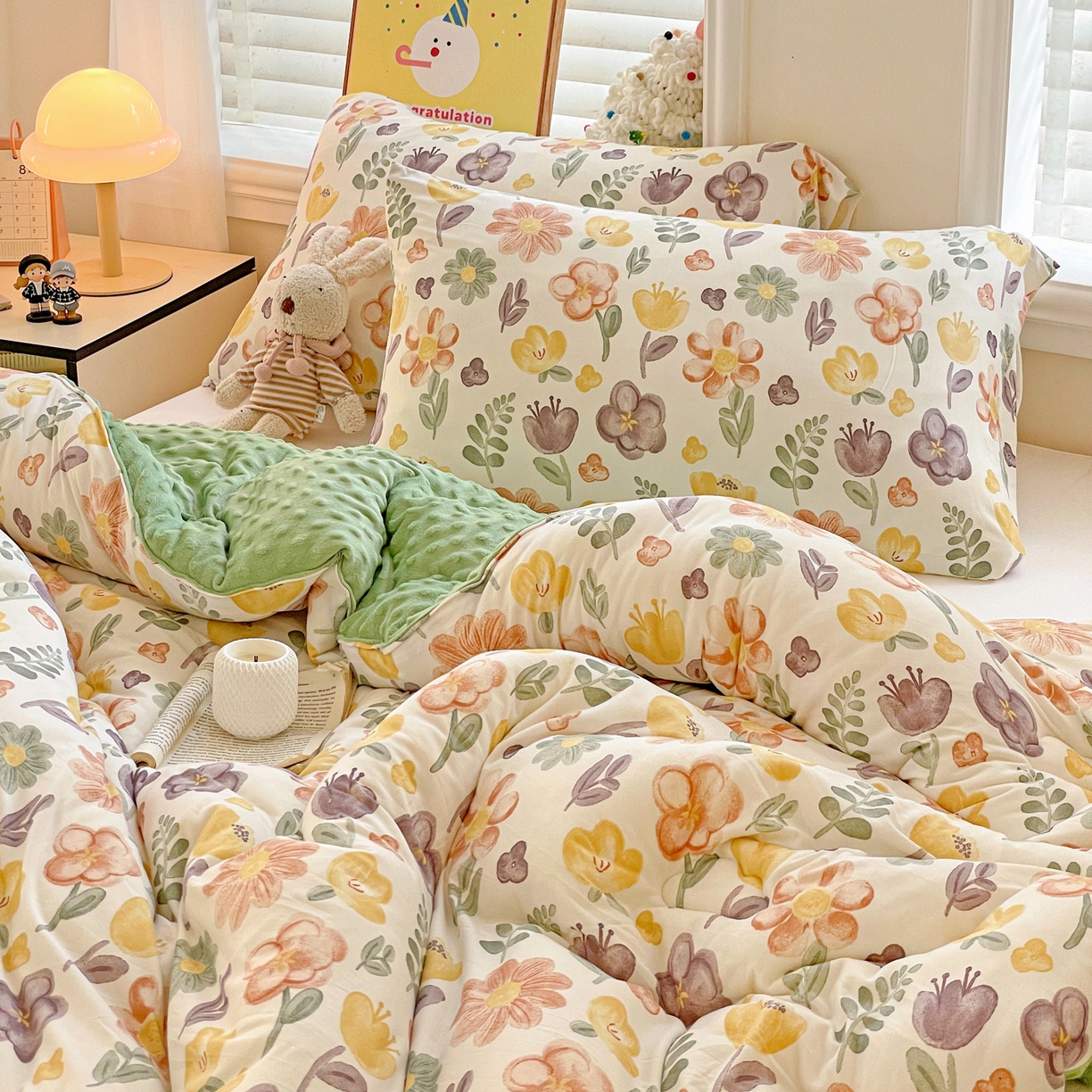 91家纺网 家纺一手货源 找家纺 小叮当家纺仓储工厂店 2025新款A类母婴级宝宝被子牛奶丝针织棉豆豆被豆豆被子儿童婴童大豆被精品买家秀 百花园