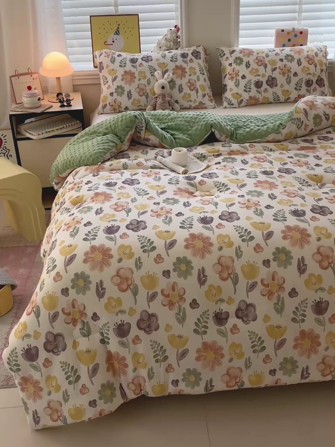 91家纺网 家纺一手货源 找家纺 小叮当家纺仓储工厂店 2025新款A类母婴级宝宝被子牛奶丝针织棉豆豆被豆豆被子儿童婴童大豆被精品买家秀 百花园