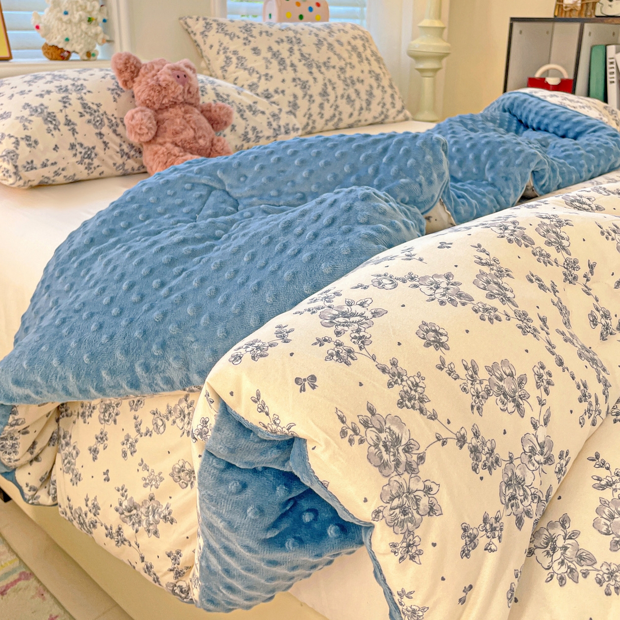 小叮当家纺仓储工厂店 2025新款A类母婴级宝宝被子牛奶丝针织棉豆豆被豆豆被子儿童婴童大豆被精品买家秀 晨曦