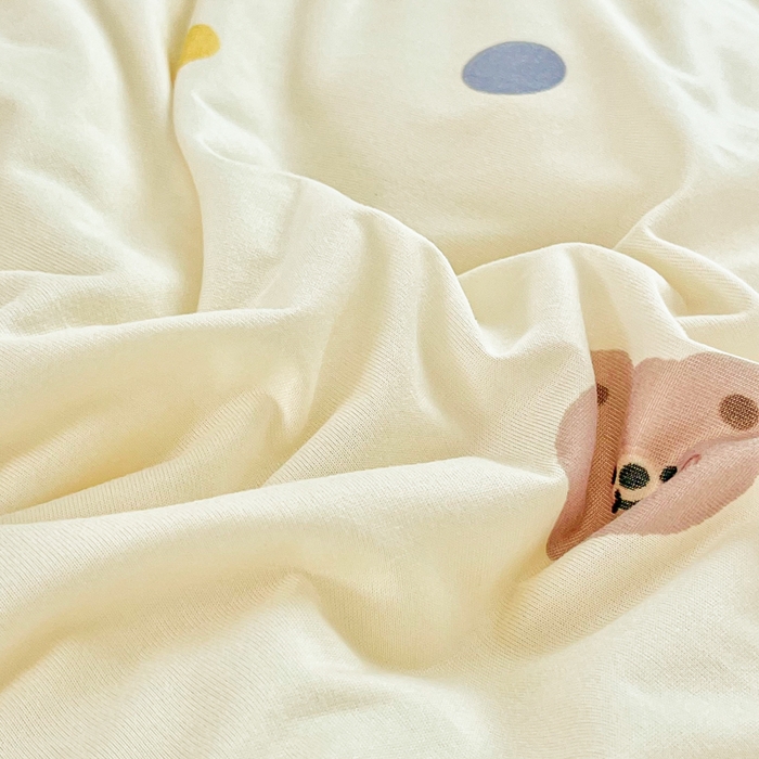 91家纺网 家纺一手货源 找家纺 小叮当家纺仓储工厂店 2025新款A类母婴级宝宝被子牛奶丝针织棉豆豆被豆豆被子儿童婴童大豆被精品买家秀 波点派对（牛奶针织-豆豆被）