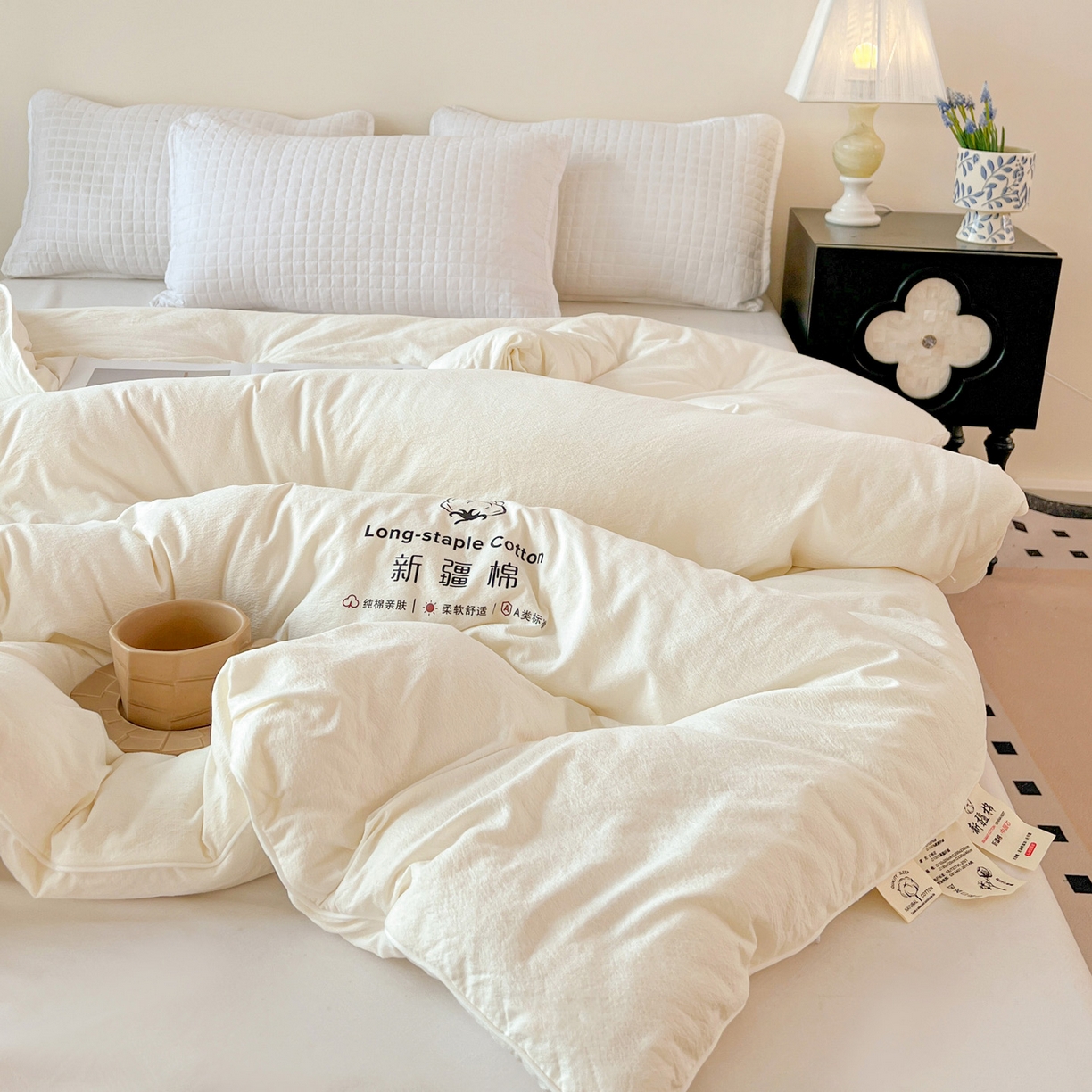 91家纺网 家纺一手货源 找家纺 （总）小叮当家纺仓储工厂店 (买家秀 爆款花型 不断货)2025新款简约风100%新疆棉花被被子被芯