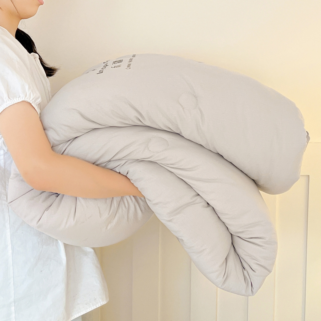 91家纺网 家纺一手货源 找家纺 小叮当家纺仓储工厂店 (买家秀 爆款花型 不断货)2025新款简约风100%新疆棉花被被子被芯 新疆棉-灰色