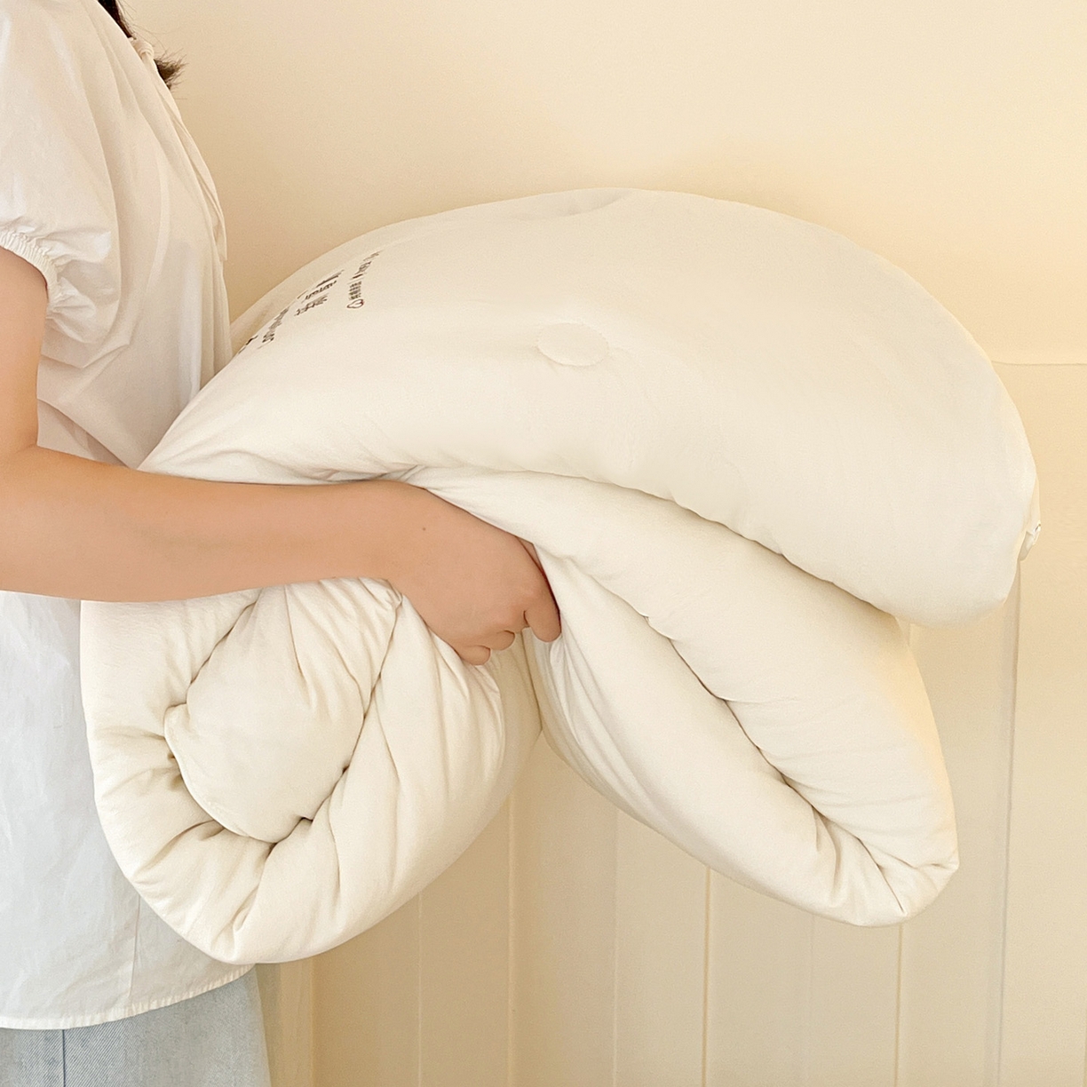 91家纺网 家纺一手货源 找家纺 小叮当家纺仓储工厂店 (买家秀 爆款花型 不断货)2025新款简约风100%新疆棉花被被子被芯 新疆棉-白色