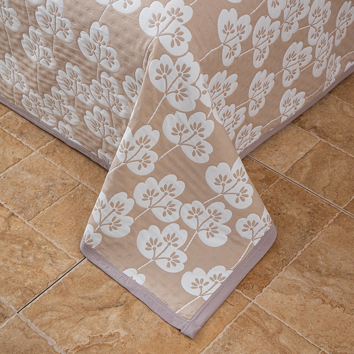 91家纺网 家纺一手货源 找家纺 小叮当家纺仓储工厂店 (买家秀 爆款花型 不断货)2025新款A类三层纱纱布毛巾被单品床盖单件床盖 叶趣-深棕