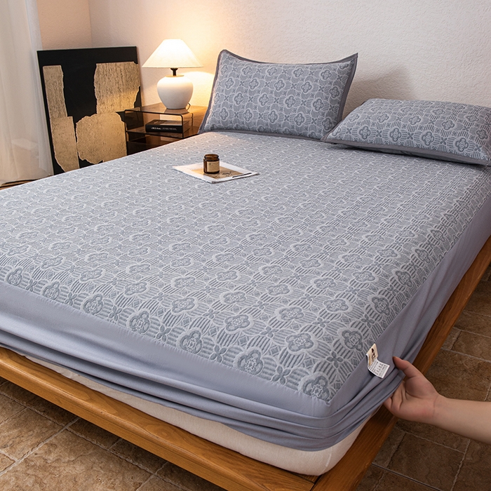 91家纺网 家纺一手货源 找家纺 （总）小叮当家纺仓储工厂店 (买家秀 爆款花型 不断货)2025新款舒适简约A类全棉三层纱单品床笠单件床笠