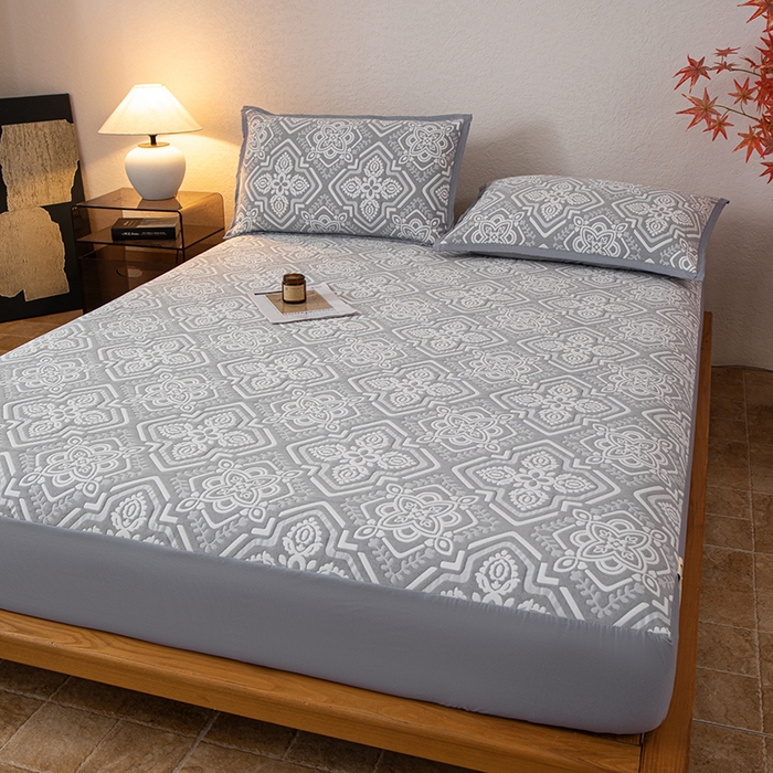 91家纺网 家纺一手货源 找家纺 （总）小叮当家纺仓储工厂店 (买家秀 爆款花型 不断货)2025新款舒适简约A类全棉三层纱单品床笠单件床笠