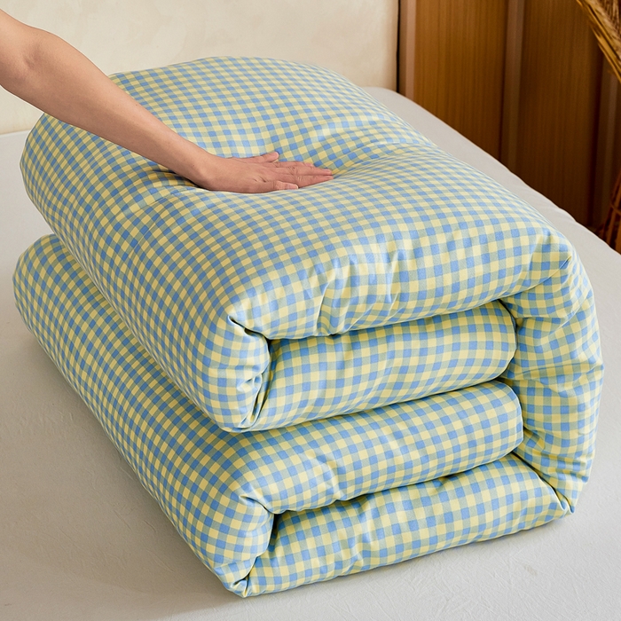 91家纺网 家纺一手货源 找家纺 小叮当家纺仓储工厂店 (买家秀 爆款花型 不断货)2025新款水洗棉可拆卸棉花被被子被芯 西诺斯-绿