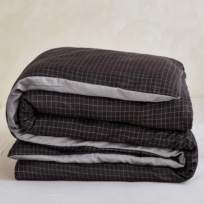 91家纺网 家纺一手货源 找家纺 小叮当家纺仓储工厂店 (买家秀 爆款花型 不断货)2025新款水洗棉可拆卸棉花被被子被芯 轨迹-黑