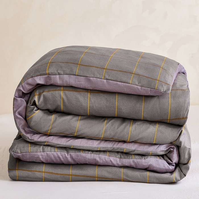 91家纺网 家纺一手货源 找家纺 小叮当家纺仓储工厂店 (买家秀 爆款花型 不断货)2025新款水洗棉可拆卸棉花被被子被芯 优可-灰