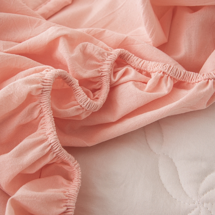 91家纺网 家纺一手货源 找家纺 小叮当家纺仓储工厂店 (买家秀 爆款花型 不断货)2025新款A类全棉色织抗菌夹棉单品床笠单件床笠 少女粉