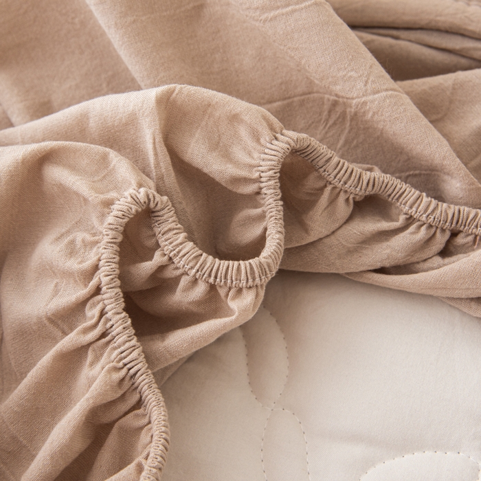 91家纺网 家纺一手货源 找家纺 小叮当家纺仓储工厂店 (买家秀 爆款花型 不断货)2025新款A类全棉色织抗菌夹棉单品床笠单件床笠 卡其色